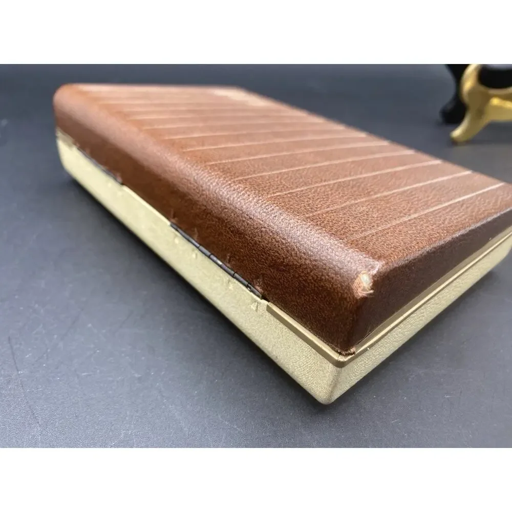 Vintage Farrington Genuine Men’s Jewelry Box Mid Century Case Tie Bar/Cuff Link